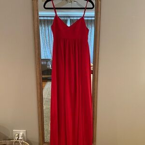 Amanda Uprichard Vibrant Red Maxi Dress